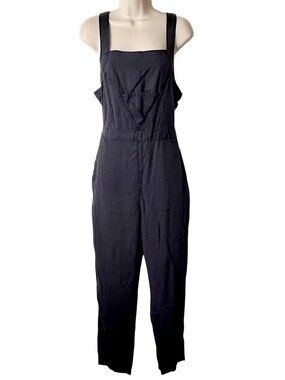 & Other Stories Los Angeles Atelier Lyocell Overalls 10 Black Exposed Back Zip